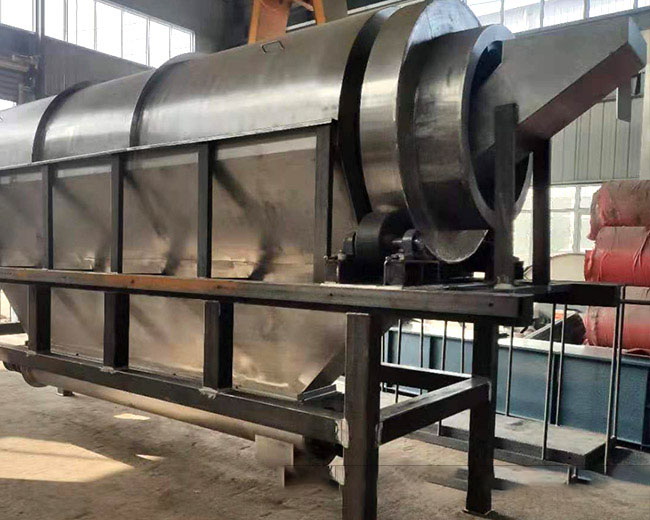 複合肥滾筒篩包含機架，滾筒篩和滾筒