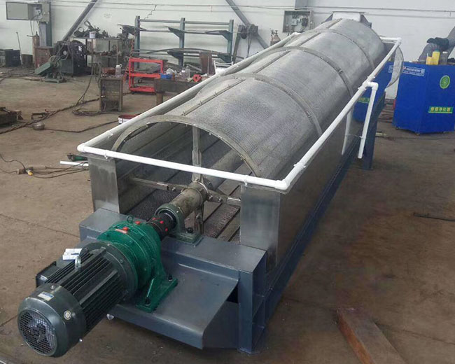 複合肥滾筒篩包含機架，滾筒篩和滾筒