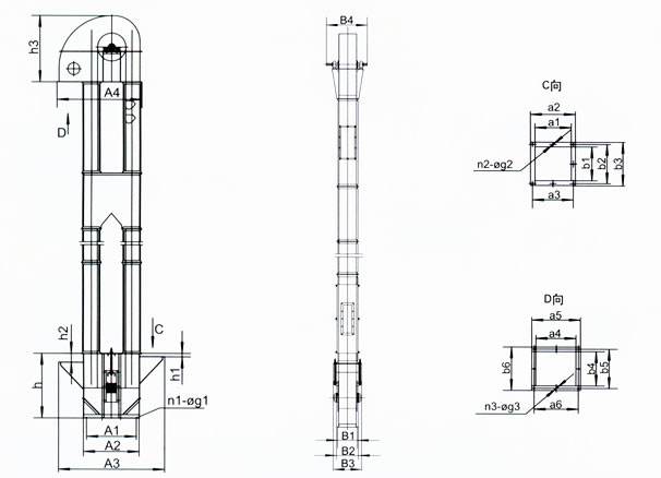 D型鬥式提升機是皮帶式鬥式提升機的一種！